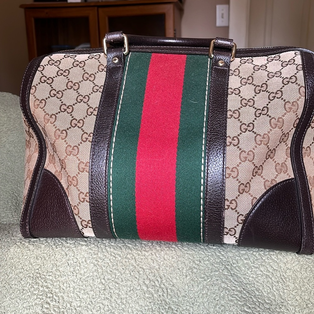 Gucci web bee Boston bag
